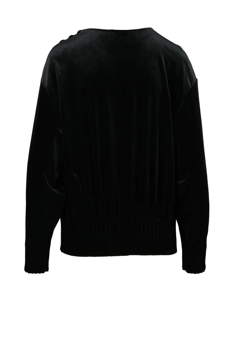 Velvet Sweatshirt - Black