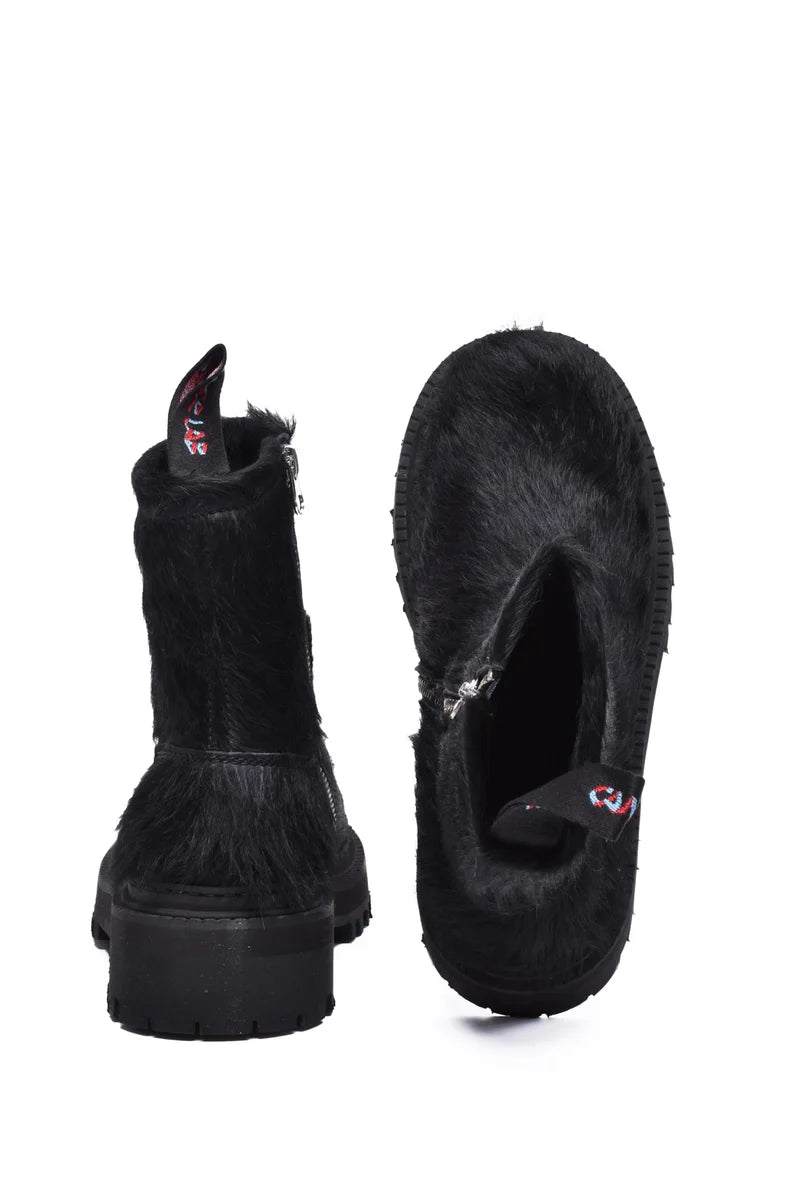 Lab Fur Ankle Boot - Black