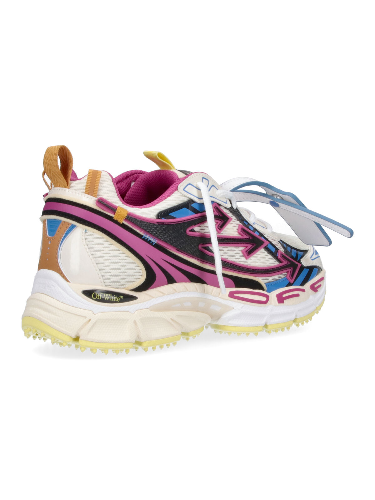 White Dynamic Graphic Accents Sneakers