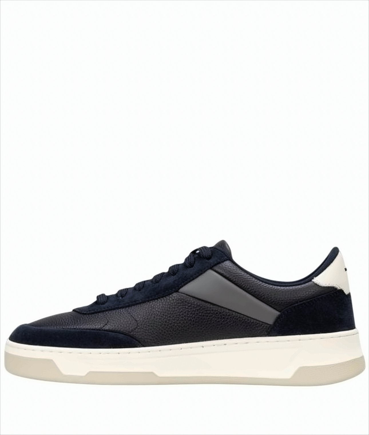 Color-Block Low-Cut Lace-Up Sneakers With Embossed Branding