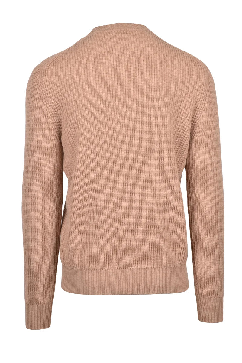 Ribbed Wool Sweater - Beige