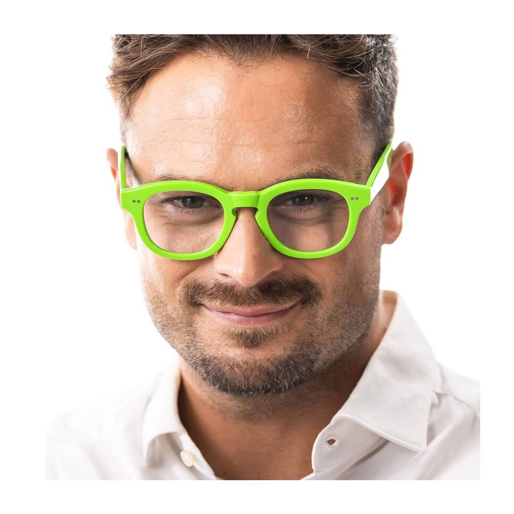 T070 Phantos-Shape Fluorescent Green Acetate Eyewear