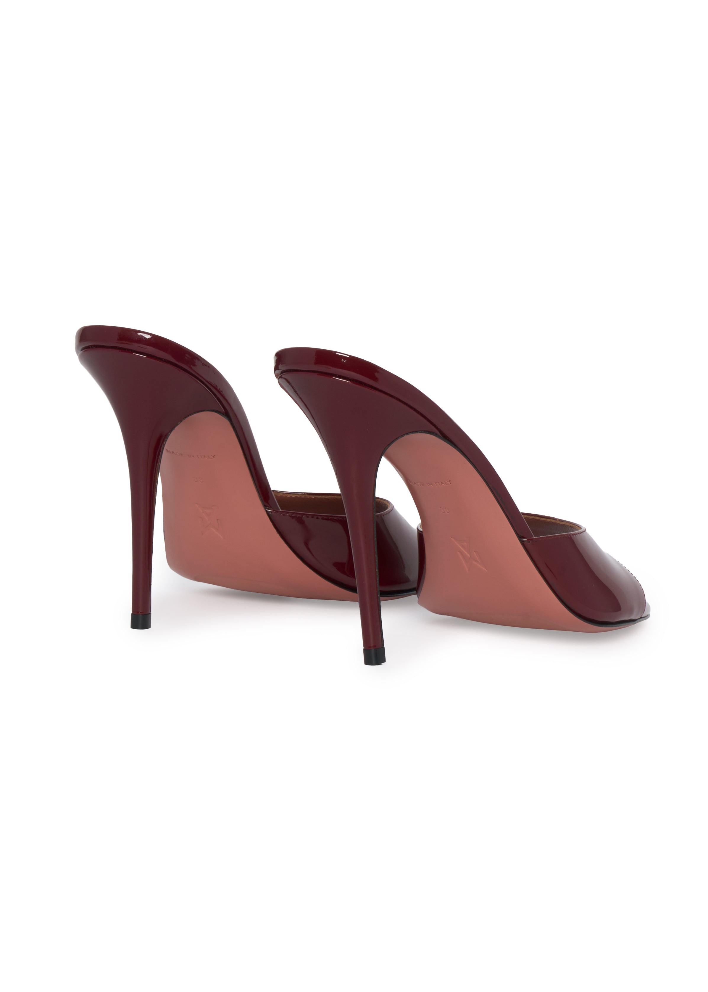 Bordeaux Patent Leather Stiletto Sandals
