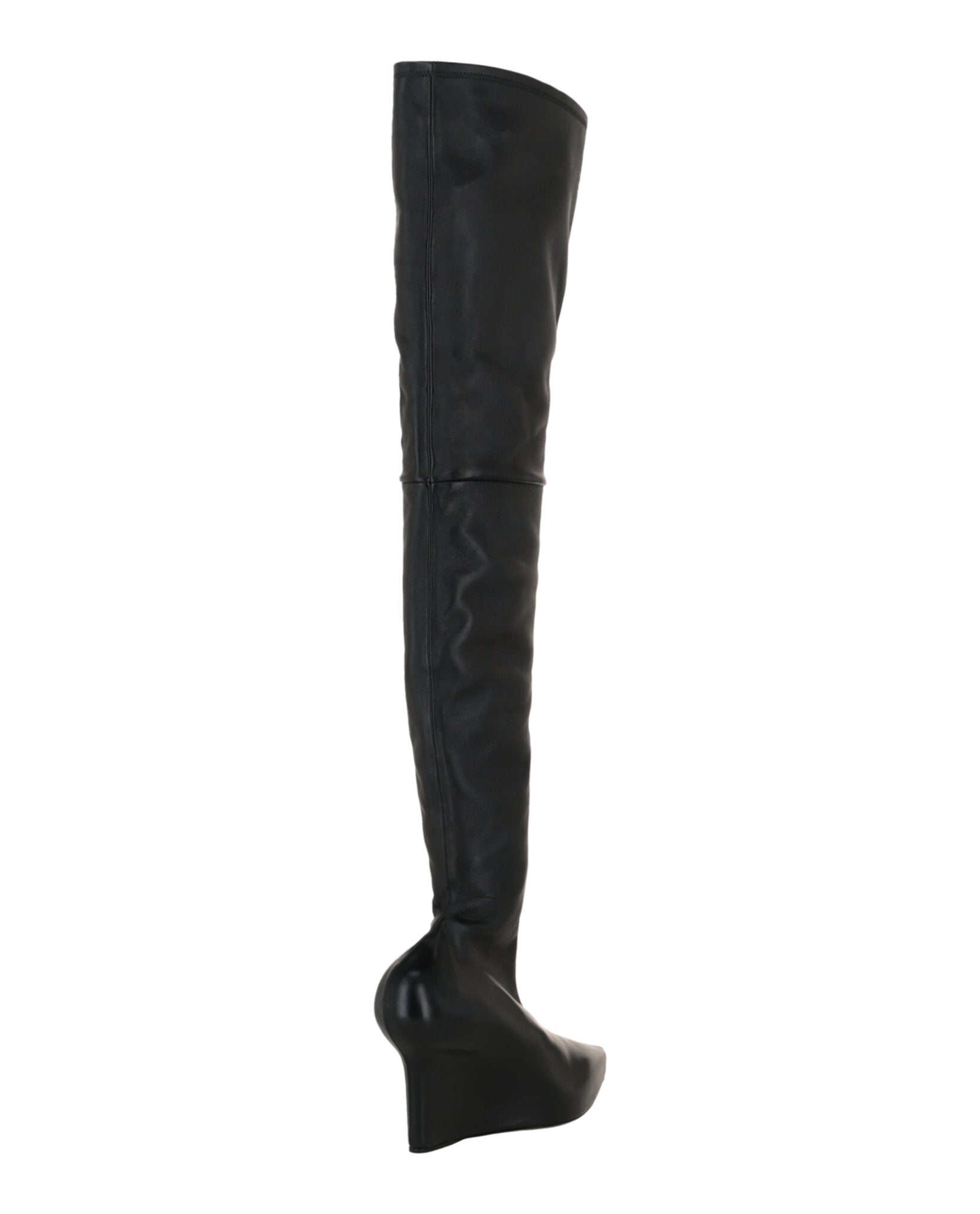 Show Stretch-Leather Over-The-Knee Boots