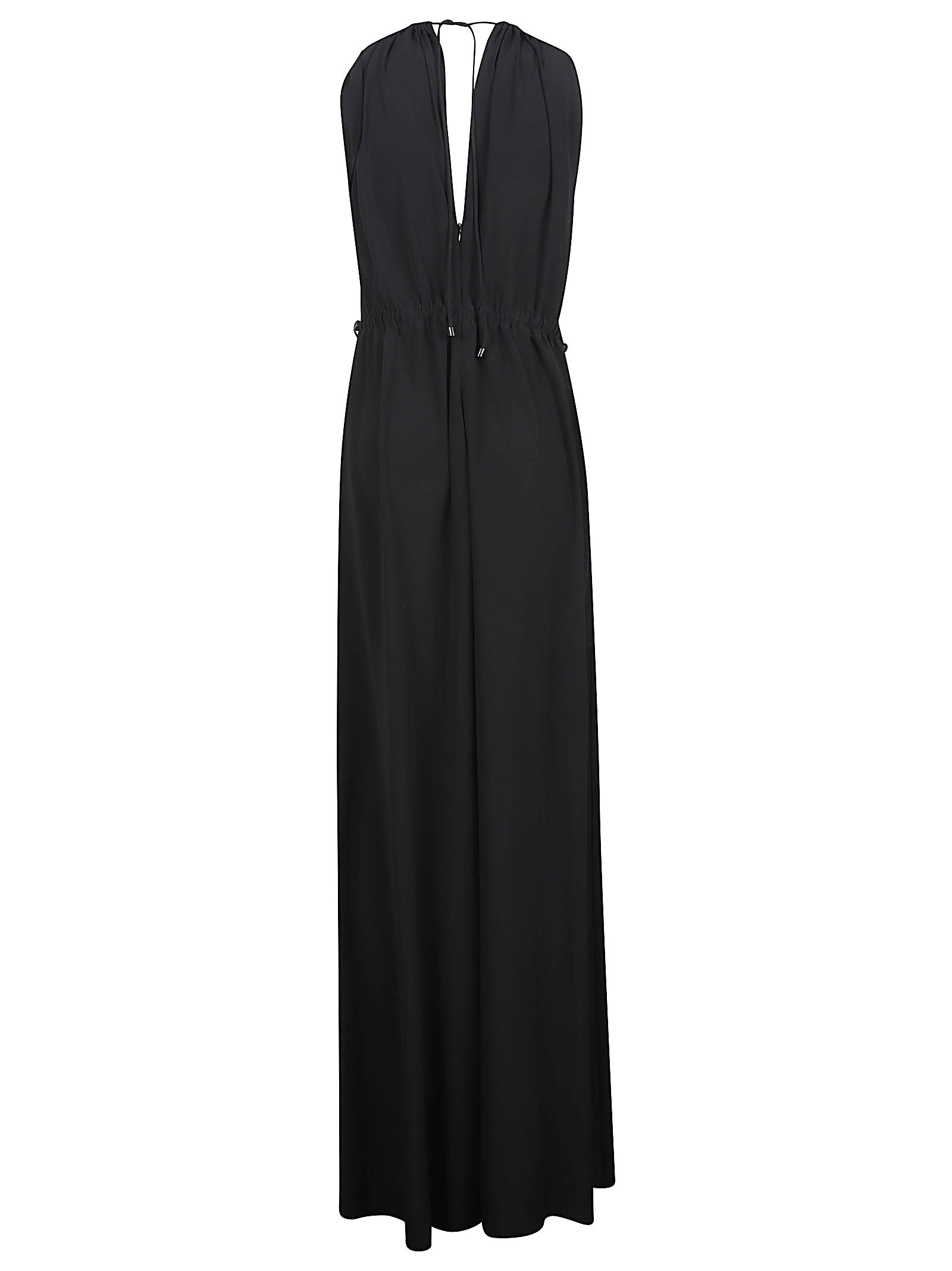 Black Maxi Dress with Halter Neckline