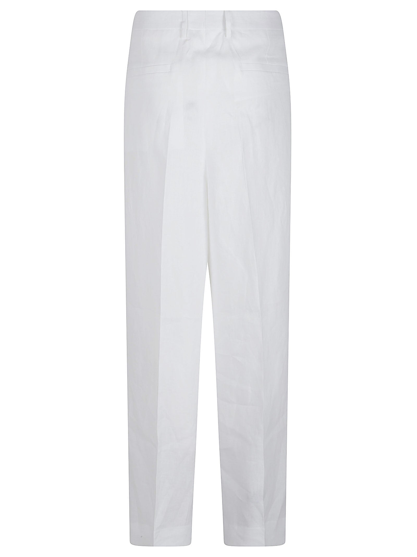 High-Waisted Tailored Trousers with Pleated Front