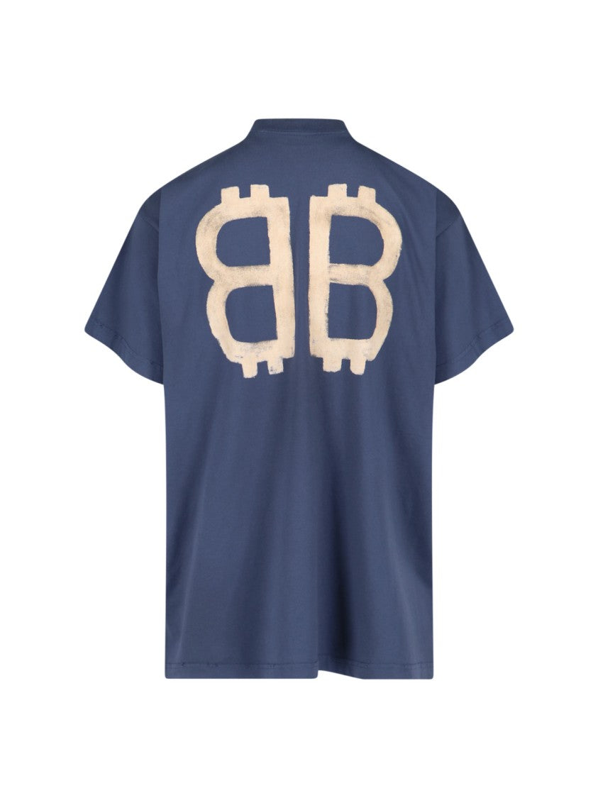 "Crypto" Printed T-Shirt – Vintage Blue