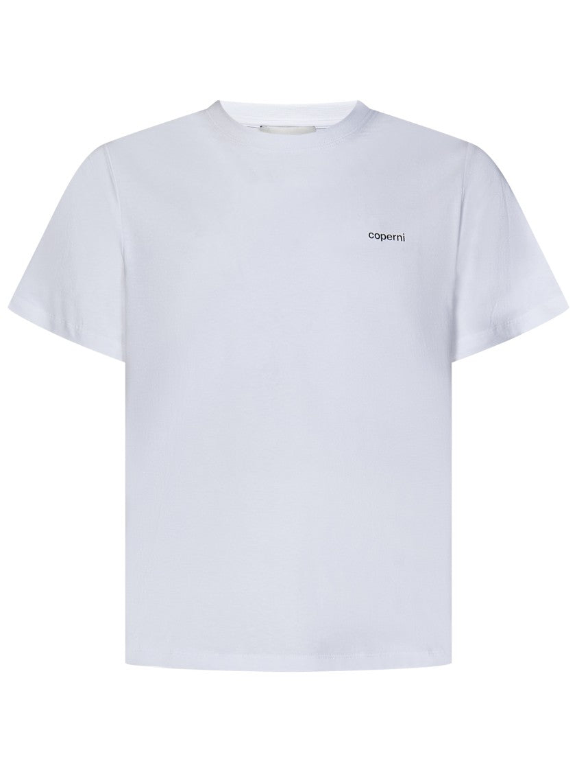 White Cotton Crewneck T-Shirt