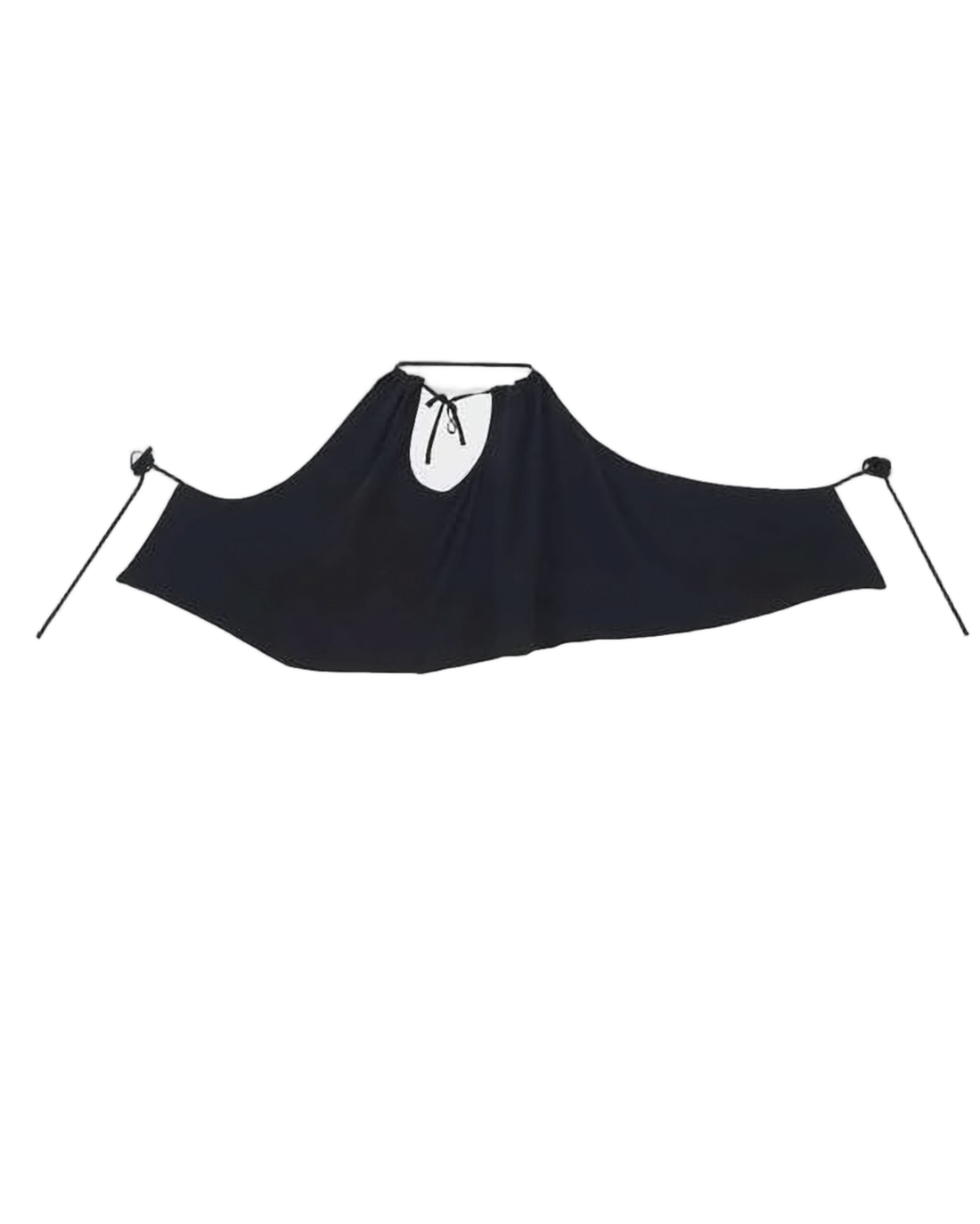 Asymmetrical One-Shoulder Silk Top with Ties