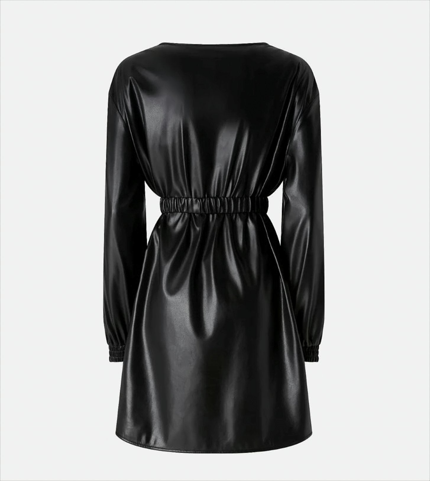 Short Dress With Leather Effect
