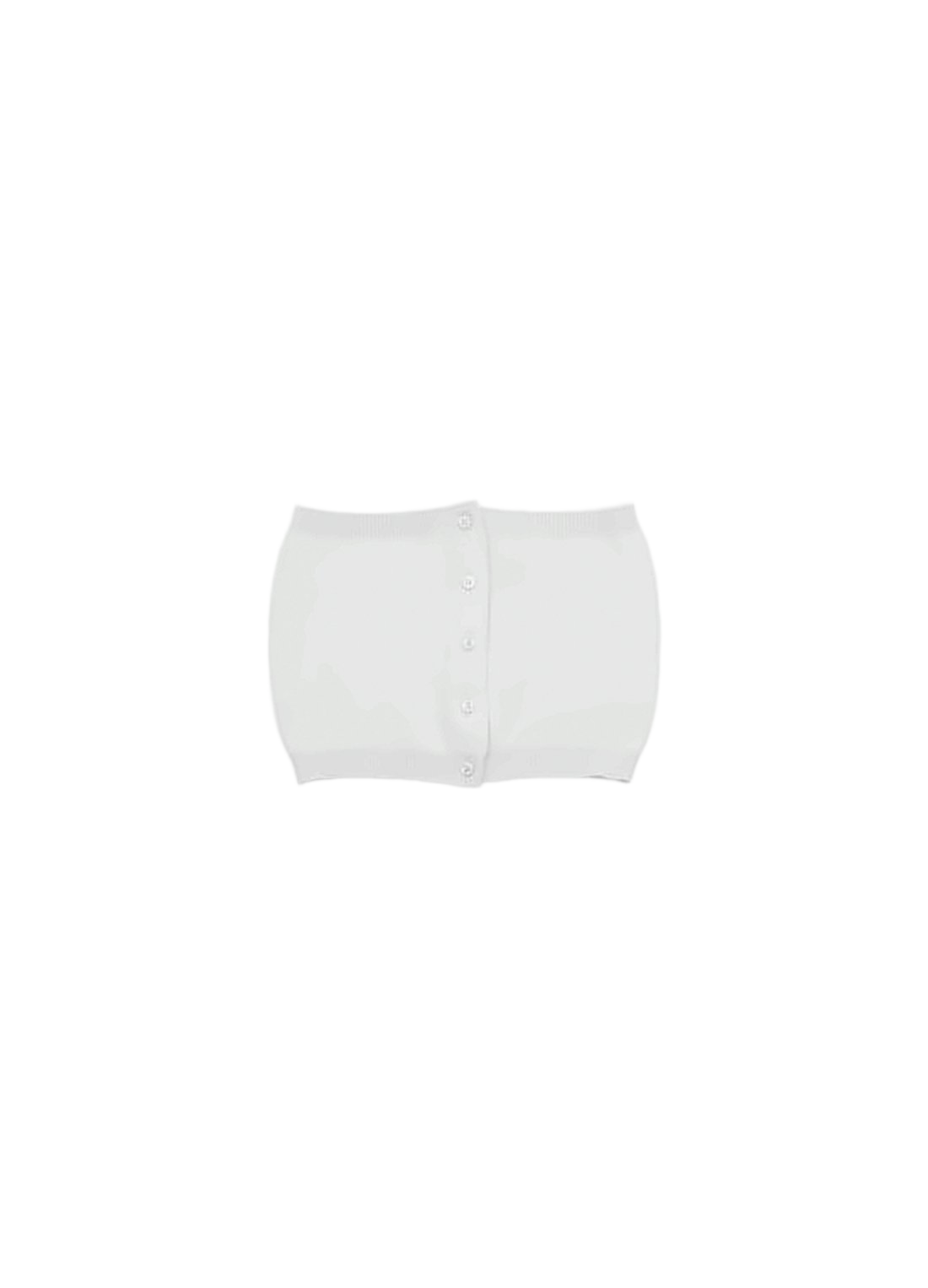 Cropped Cardigan with Button-down Front