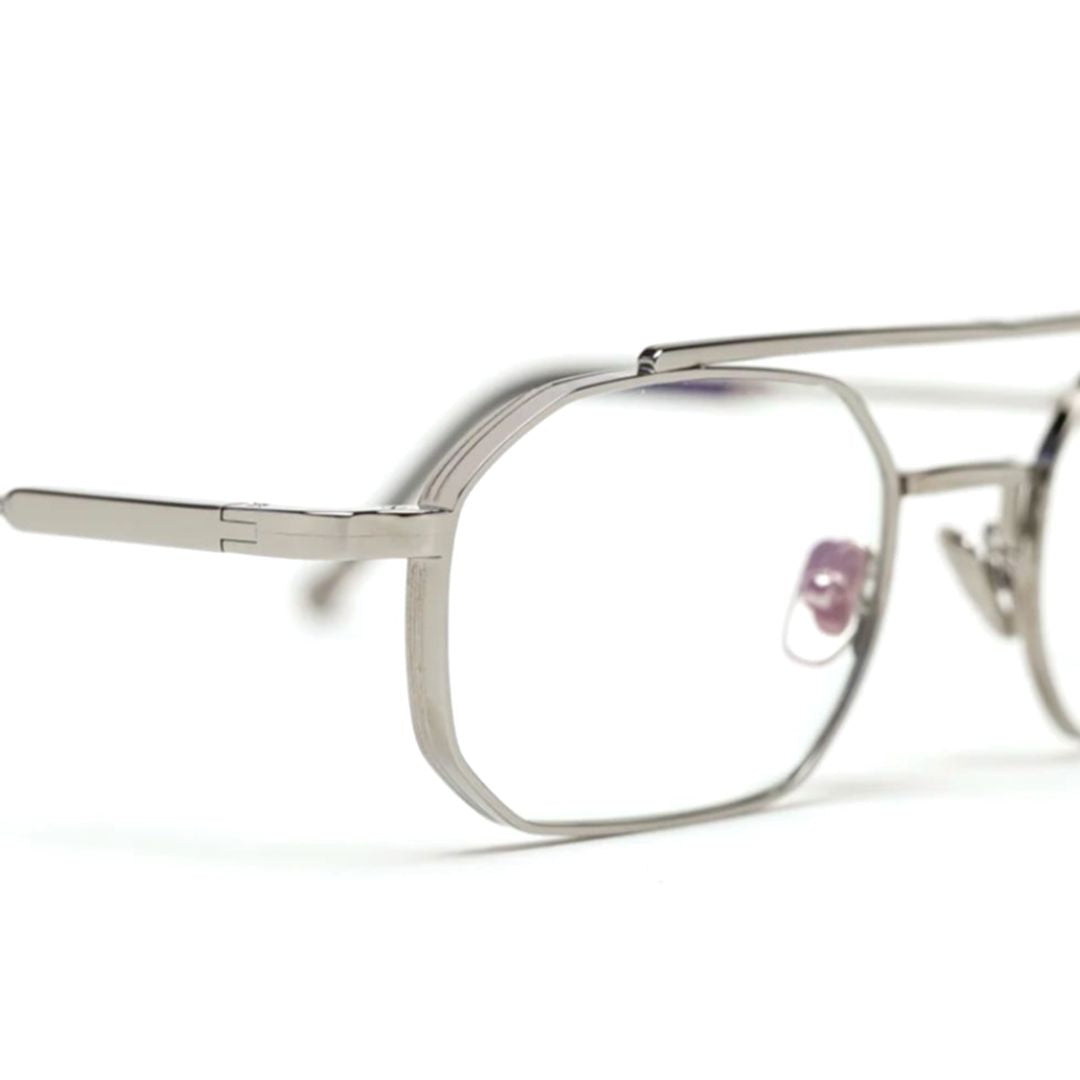 Anthony Sleek Geometric Metal Eyeglasses with Double Bridge Design