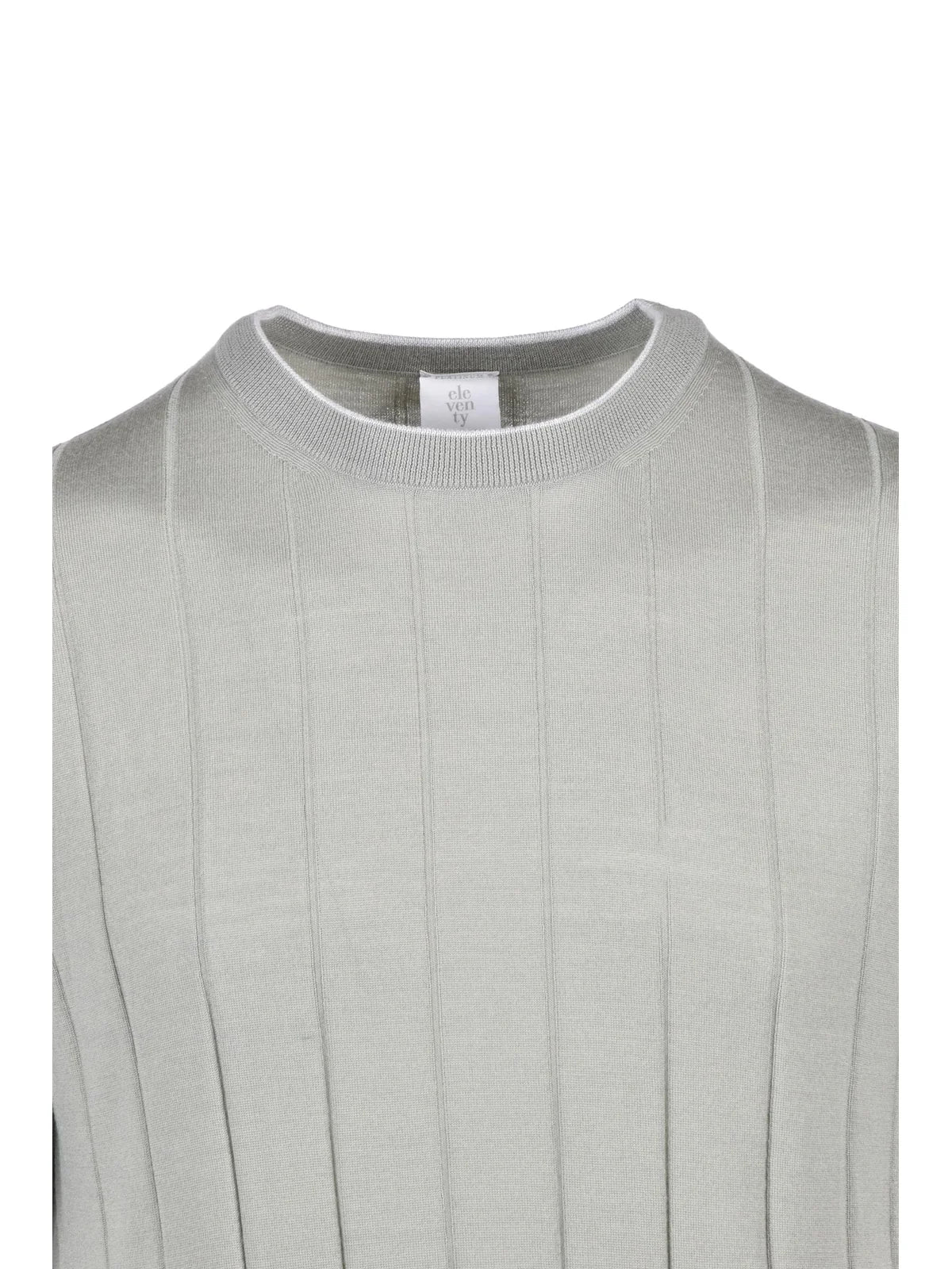 Green Men Wool Crew Neck Knit Top