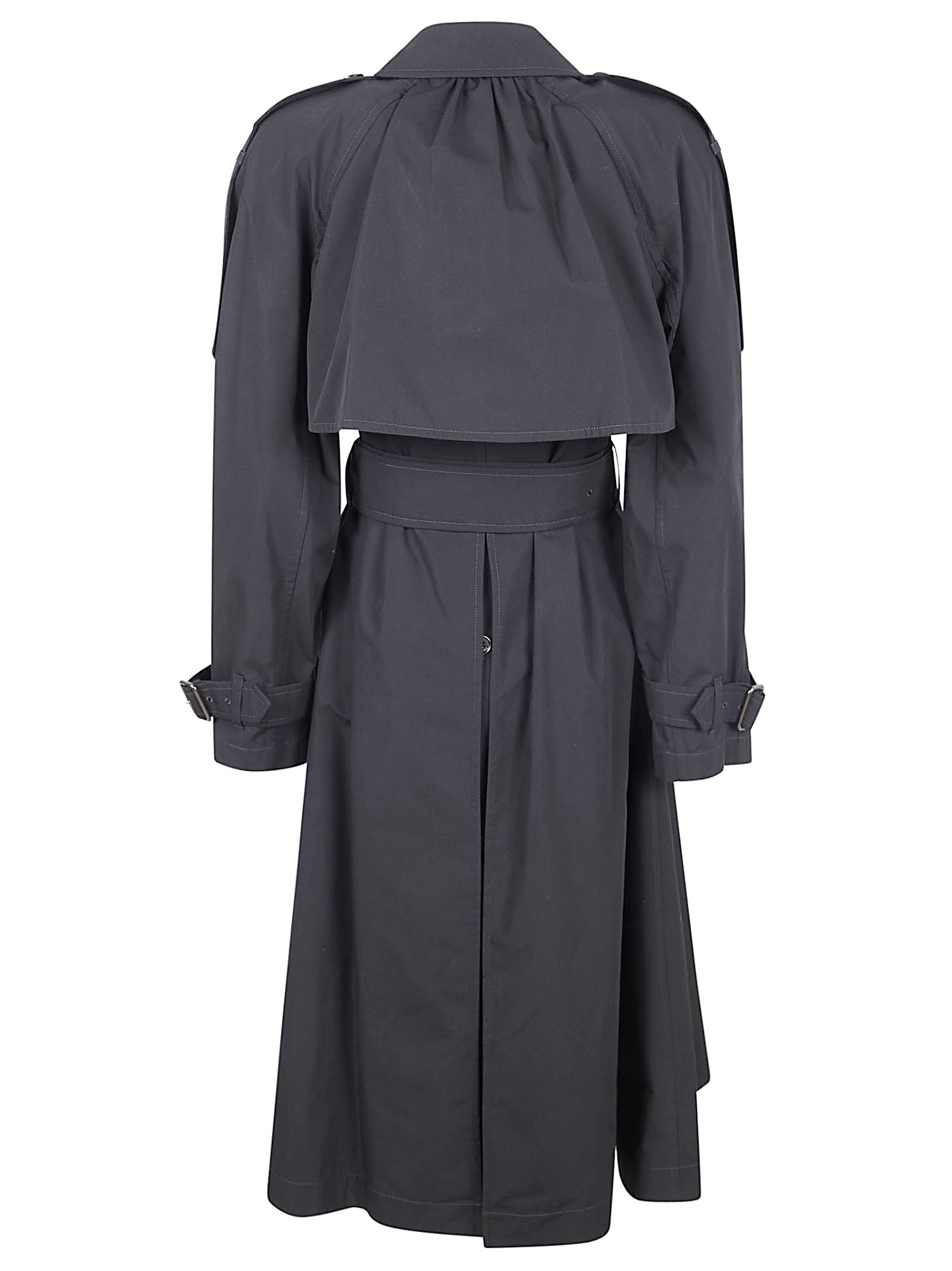 Mid-Length Black Trench Coat