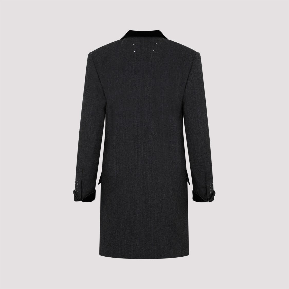 Charcoal Gray Wool Long Jacket