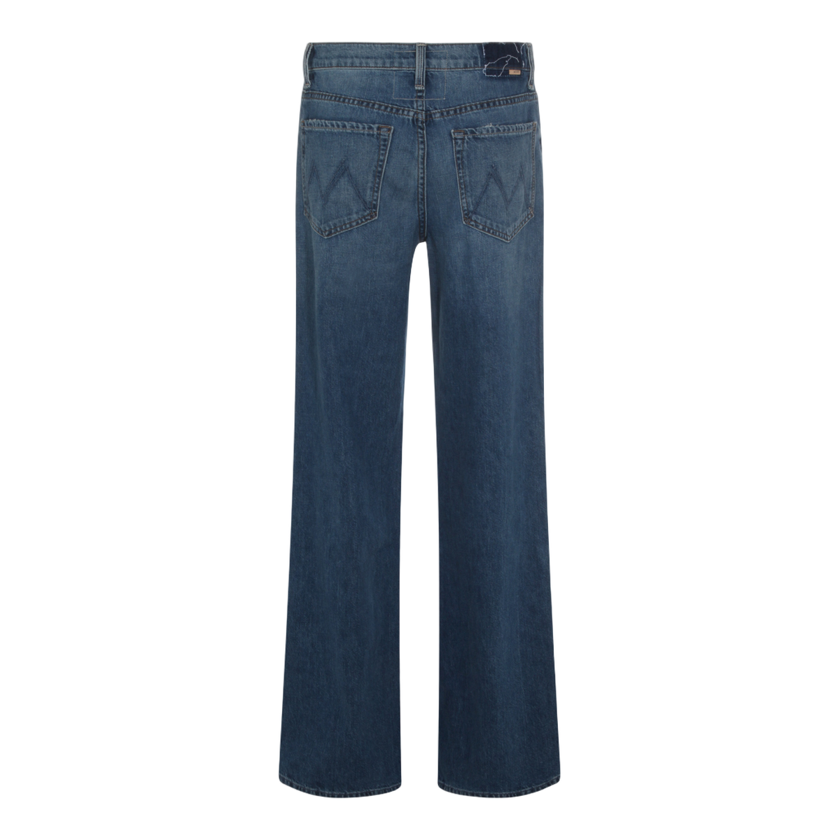 Mid-Rise Straight-Leg Denim Jeans with Subtle Fading