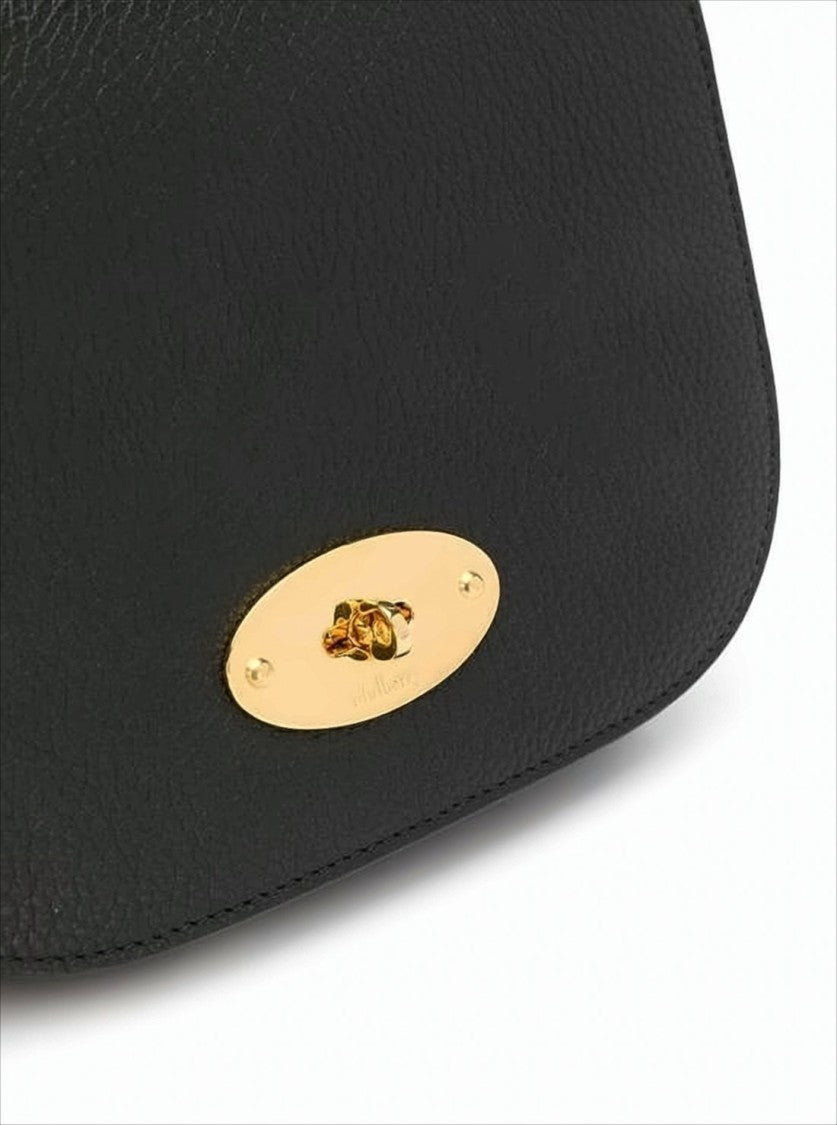 Textured Leather Crossbody Bag with Suede Lining
