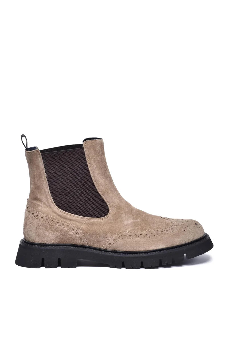 Men's Suede Ankle Boots - Taupe
