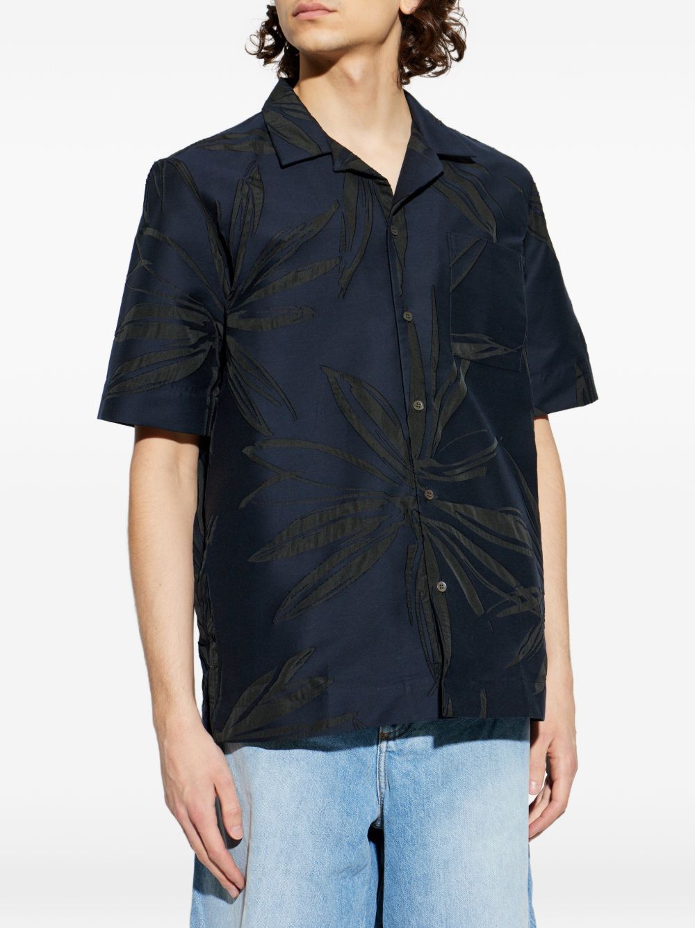 Short-Sleeved Camp Collar Shirt