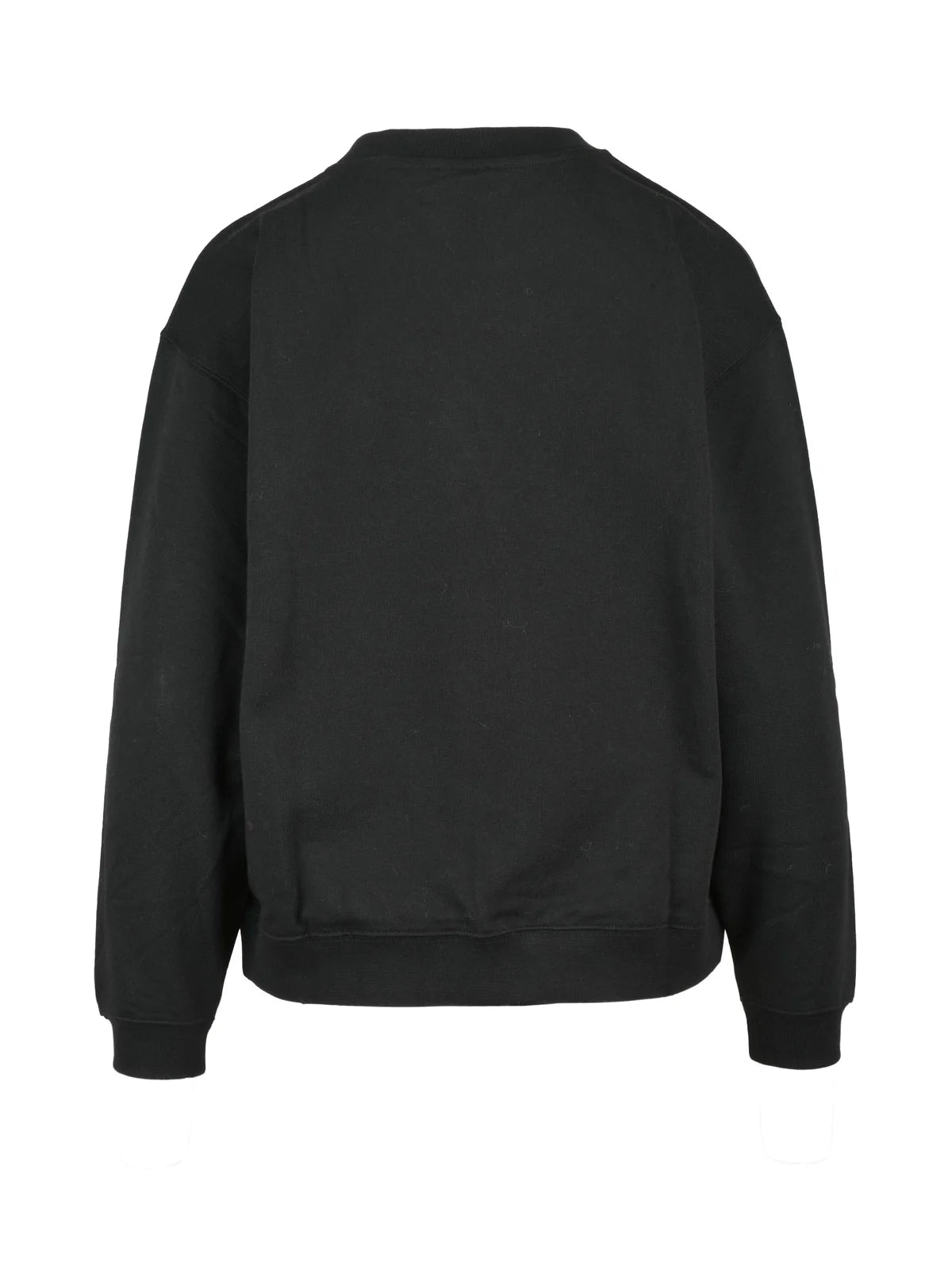 Black Cotton Crewneck Regular Fit Sweatshirt