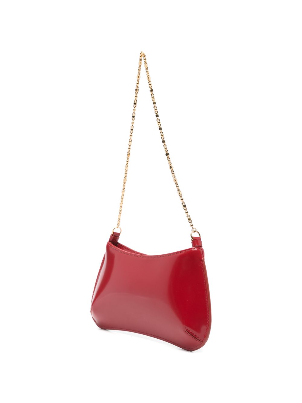 Red Handbag with Gold-tone Accents