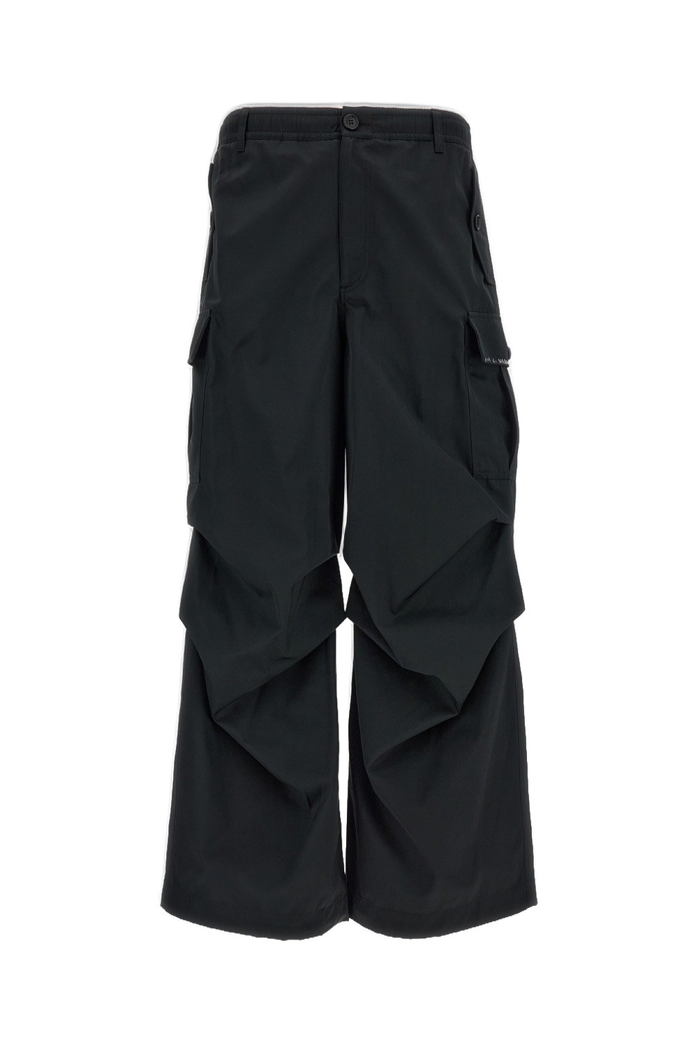 Black Cargo Taffeta Trousers