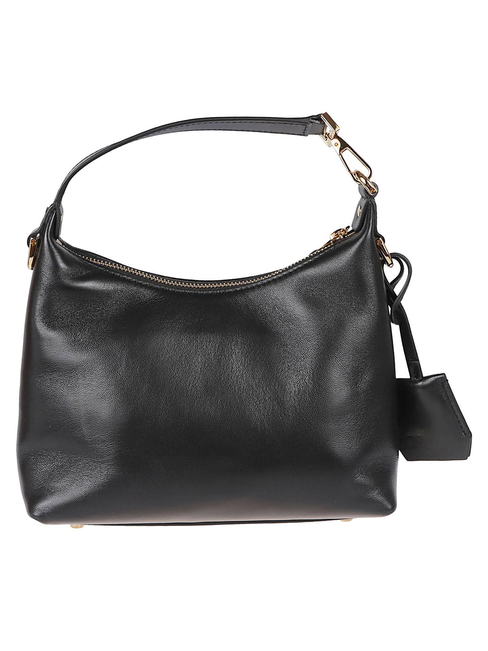 Black Leather Bag With Adjustable Strap