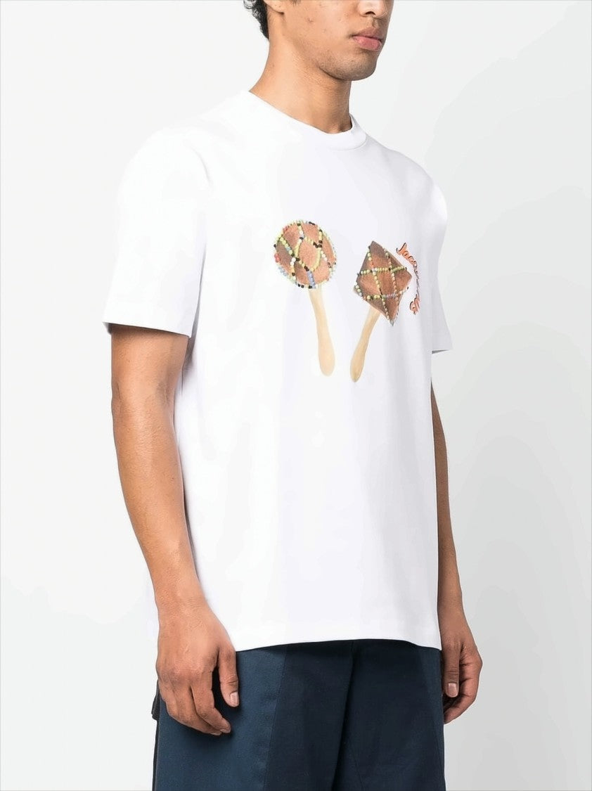 Maracas Graphic Print White T-Shirt