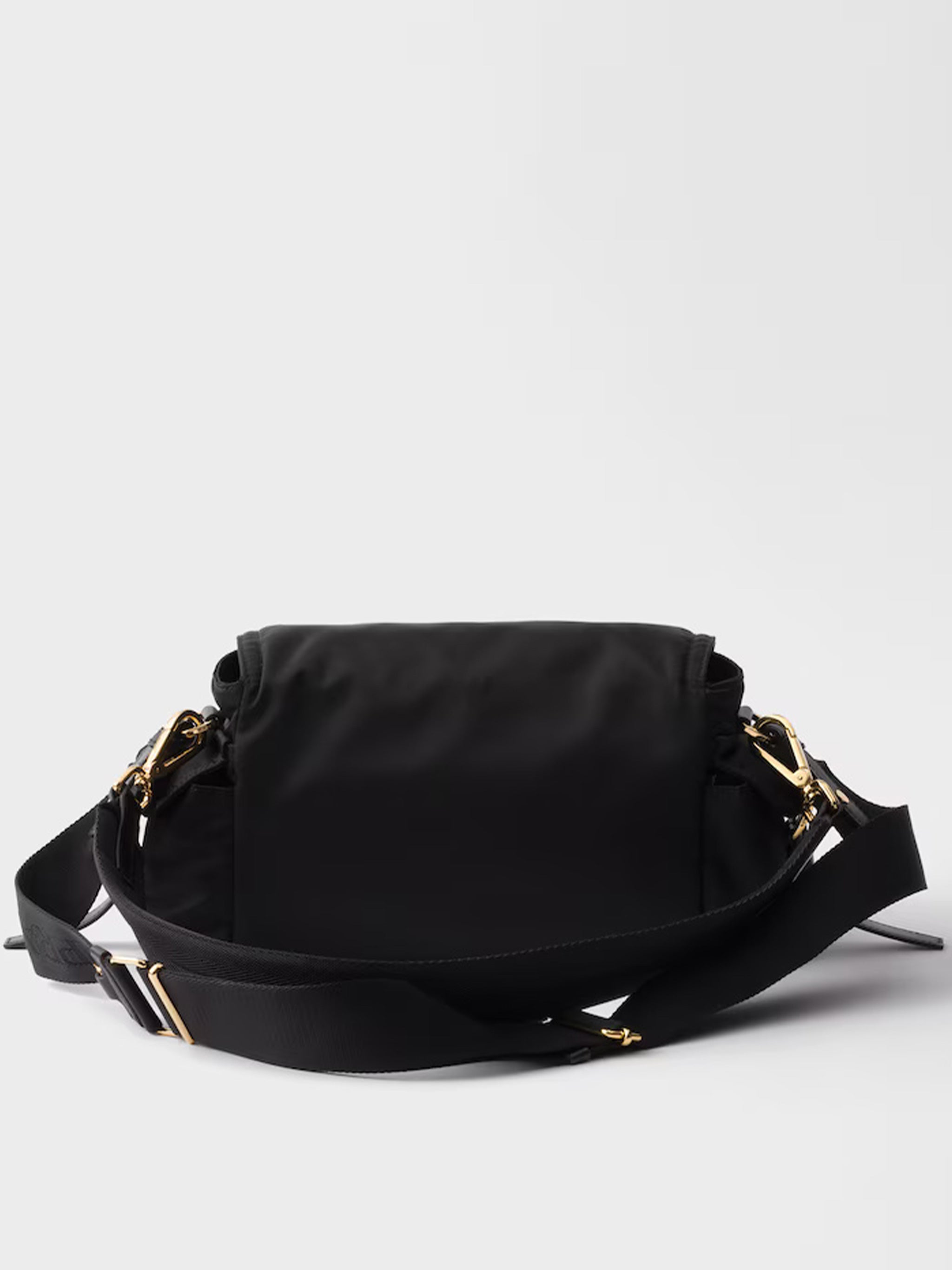 Medium Black RE-NYLON Borsa Explore Bag