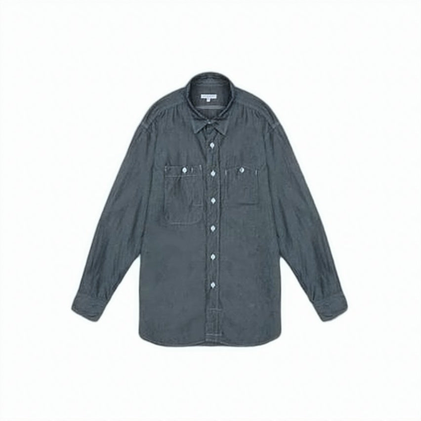 Relaxed Fit Grey Long-Sleeve Shirt