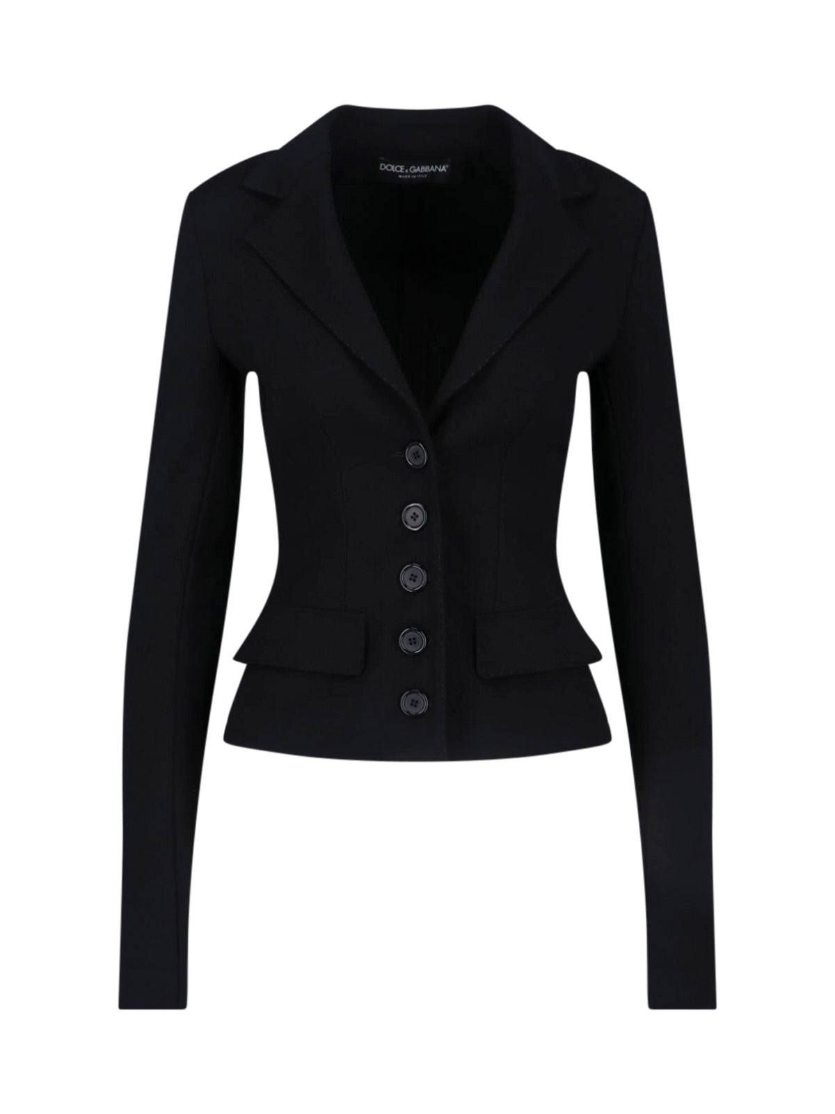 Tailored Black Jacket With Structured Shoulders And Minimalist Design