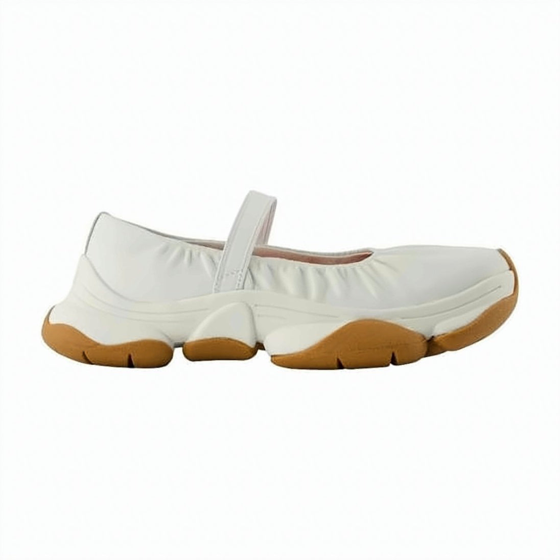 Soft Gathered Upper Sneakers With Sporty Sole