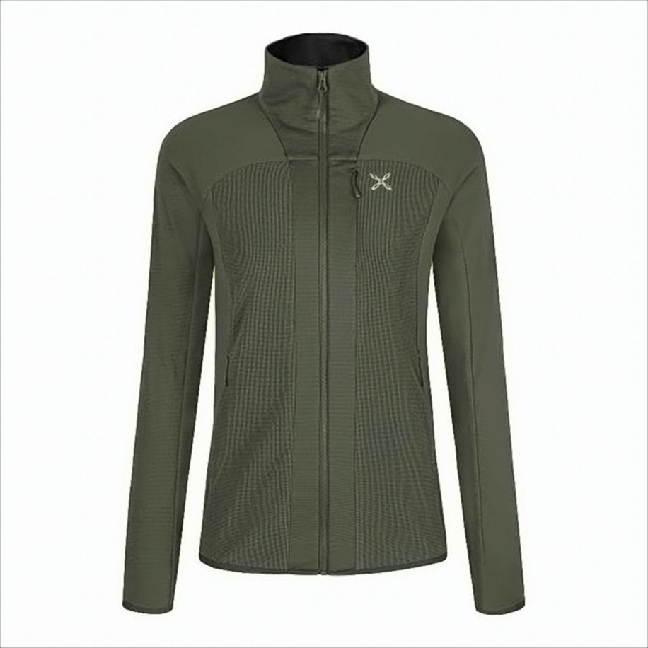 Textured Knit Fitted Jacket with High Collar