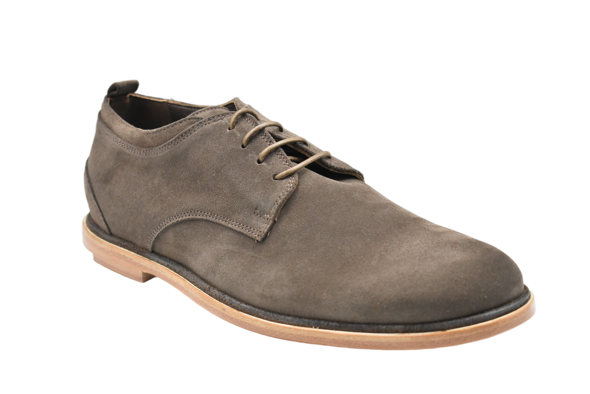 Low Lace Shoes In Warm Brown Suede