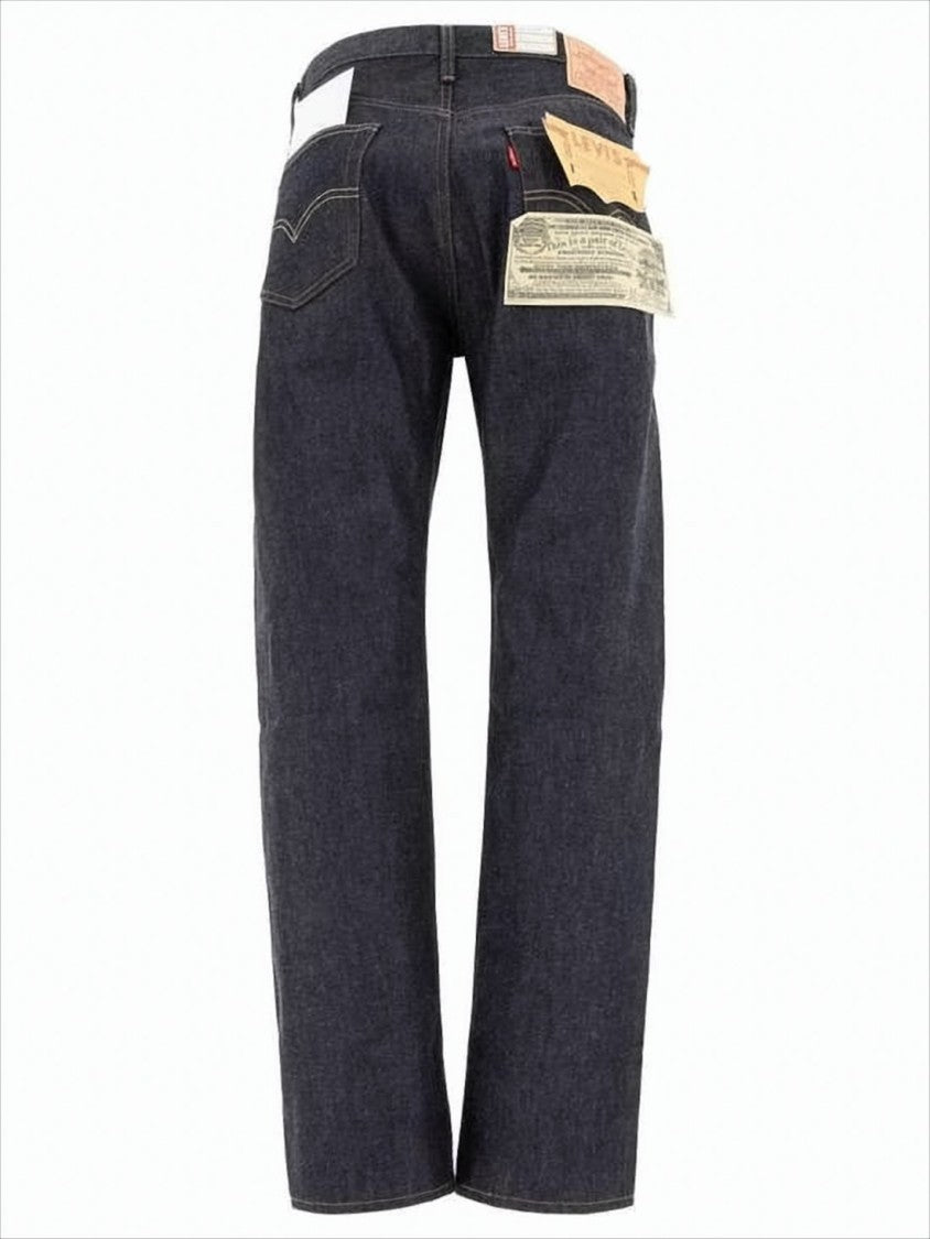 Straight-Leg Dark Indigo Denim Pants
