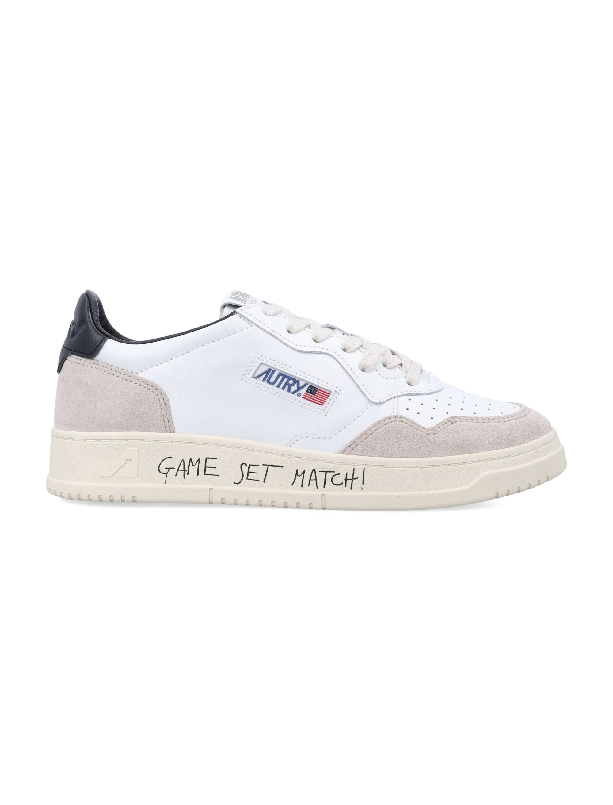Medalist Low White & Black Leather Sneaker