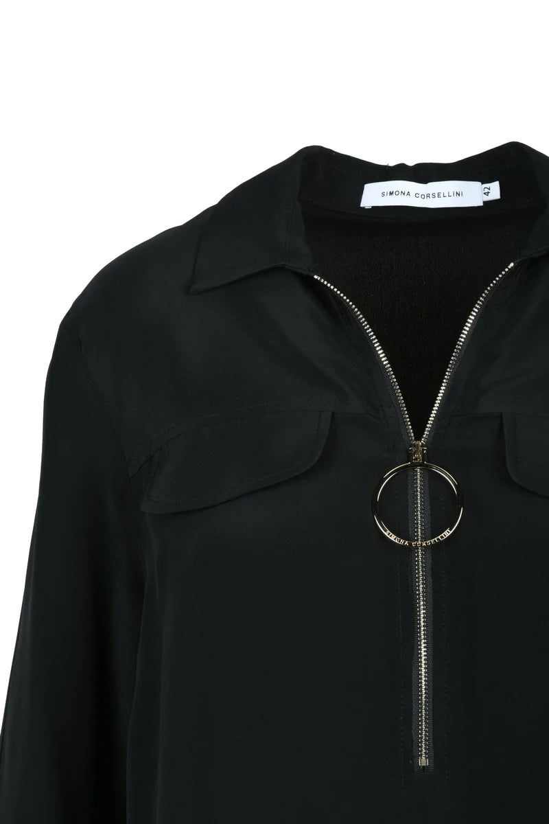 Acetate Silk Shirt - Black