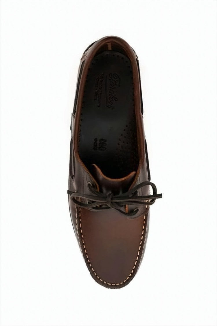 Moccasin Brown Loafers with Detailed Stitching