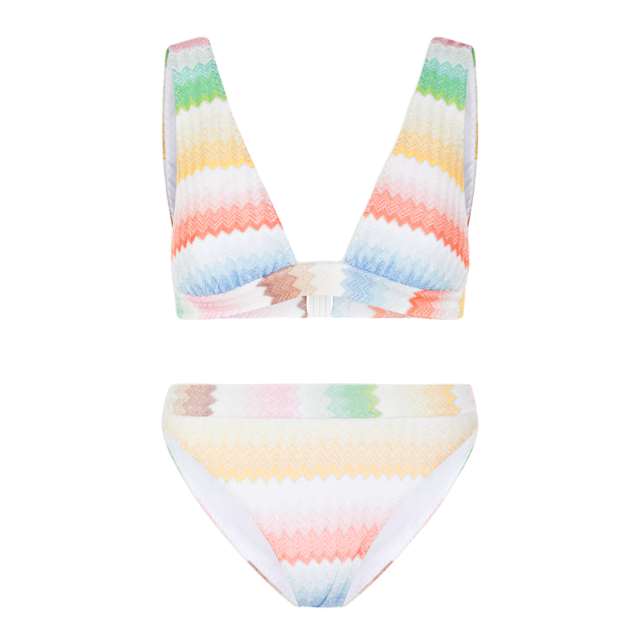 Vibrant Zigzag Two-Piece Swimwear Set