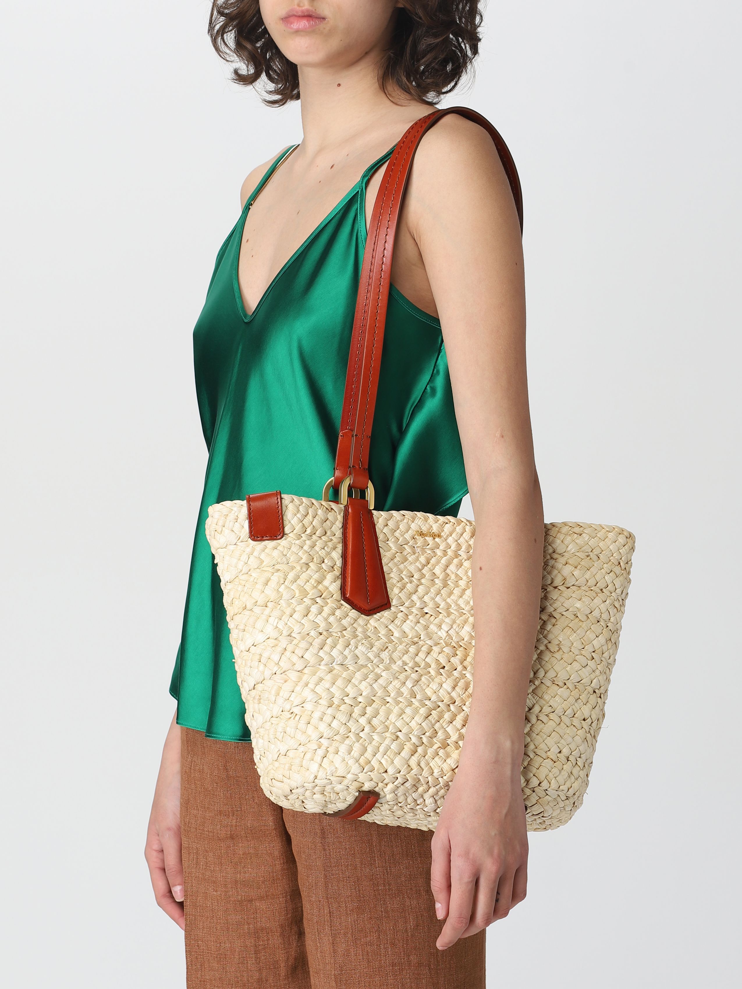 Woven Straw Shoulder Bag