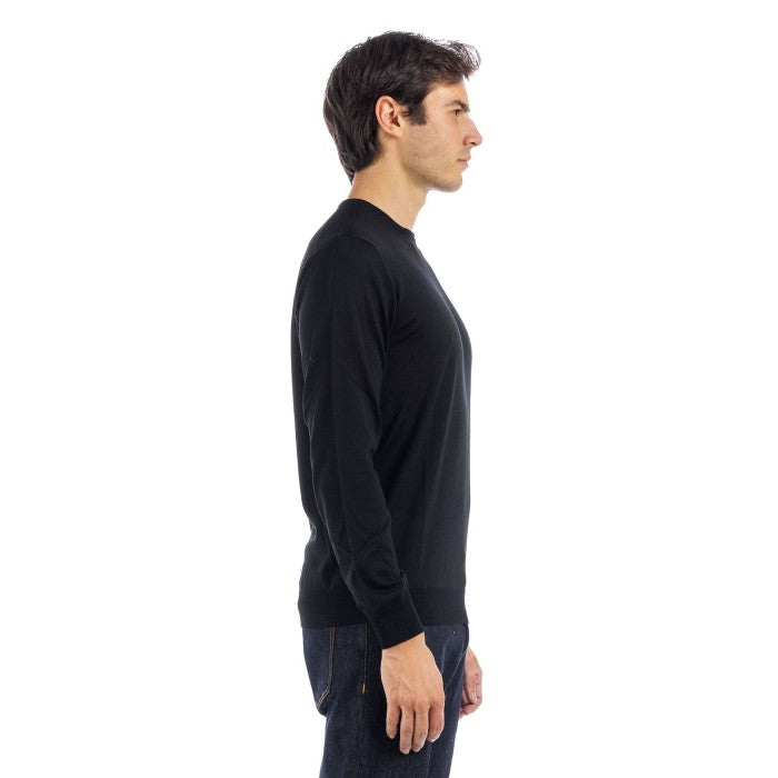 Merino Wool Sweater With Classic Crew Neckline