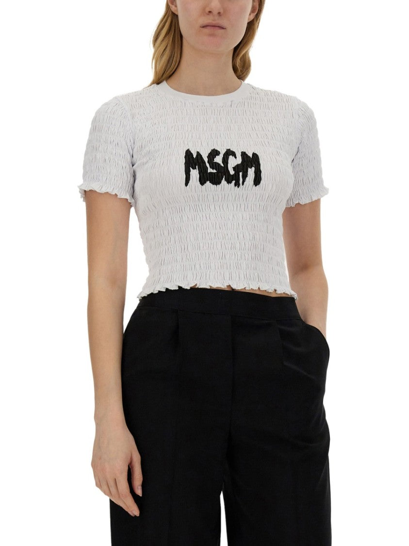 Cropped T-Shirt With Logo
