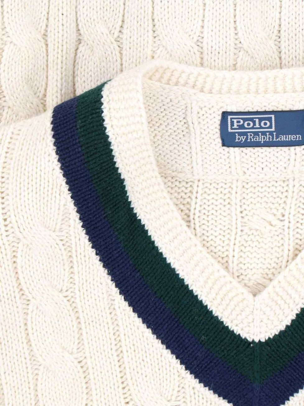 Cable-Knit Cricket Sweater Cream