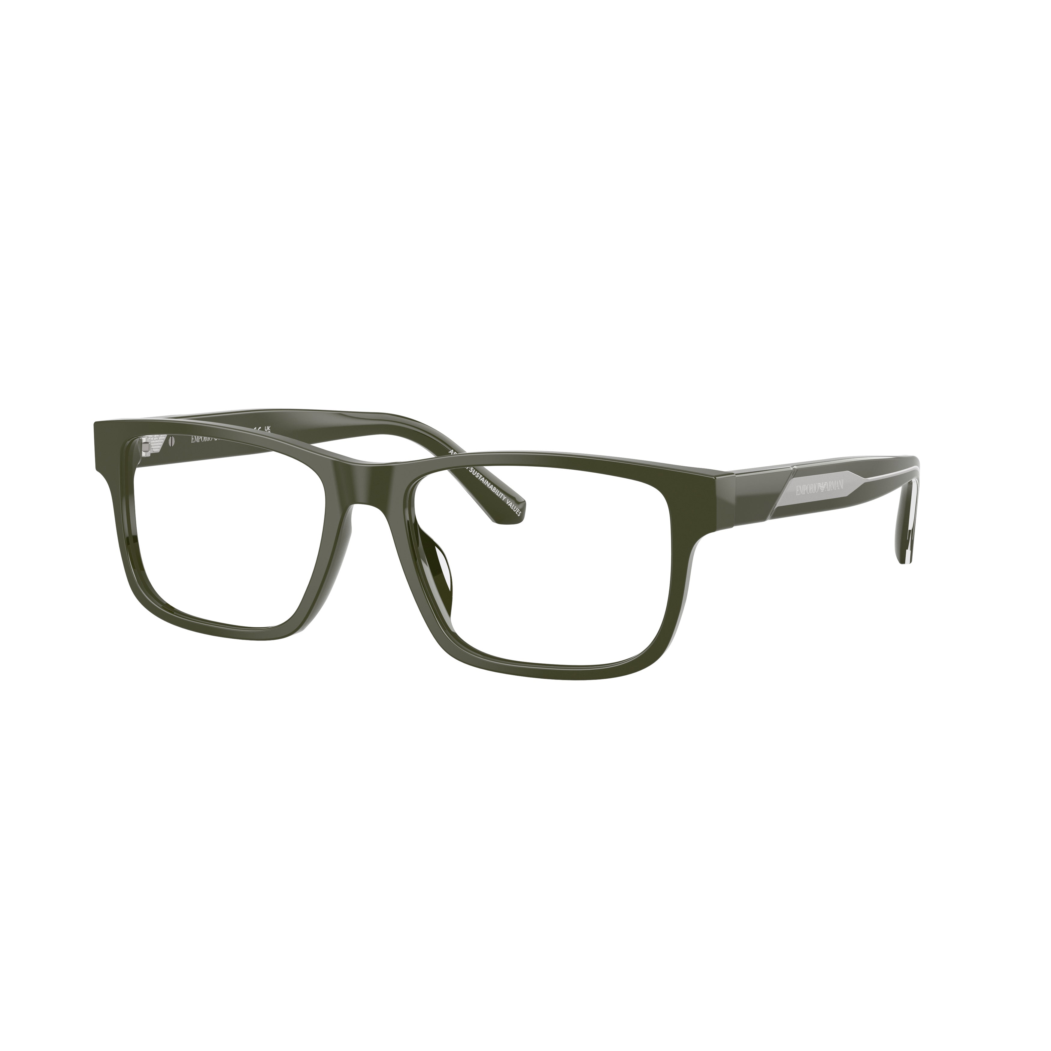 0ea3265u Rectangular Acetate Eyeglasses with Metallic Accents