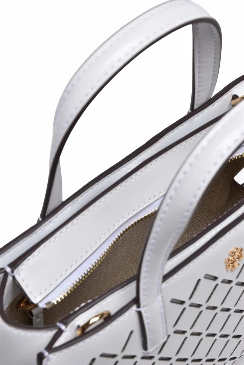 Emerson Perforated Mini Shoulder Bag - White