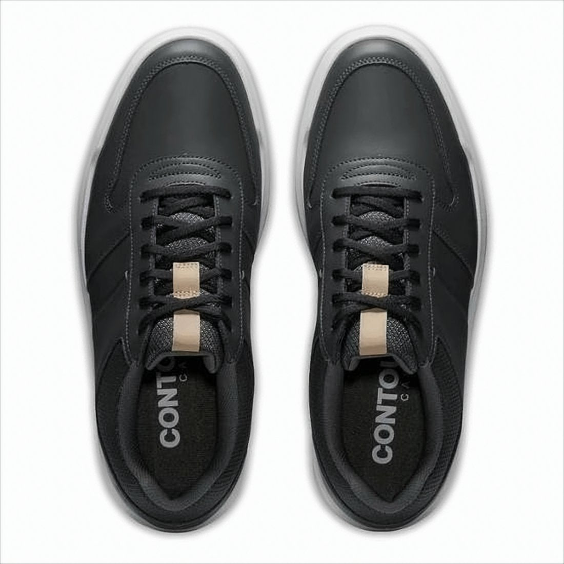 Smooth Leather Sneakers with Padded Collar