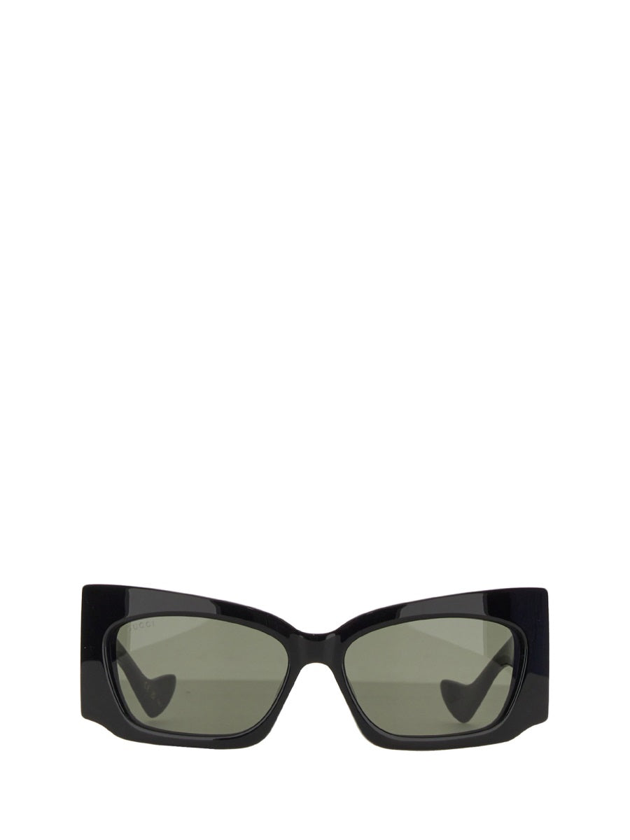 Sunglasses with Distinctive Cut-Out Acetate Temples