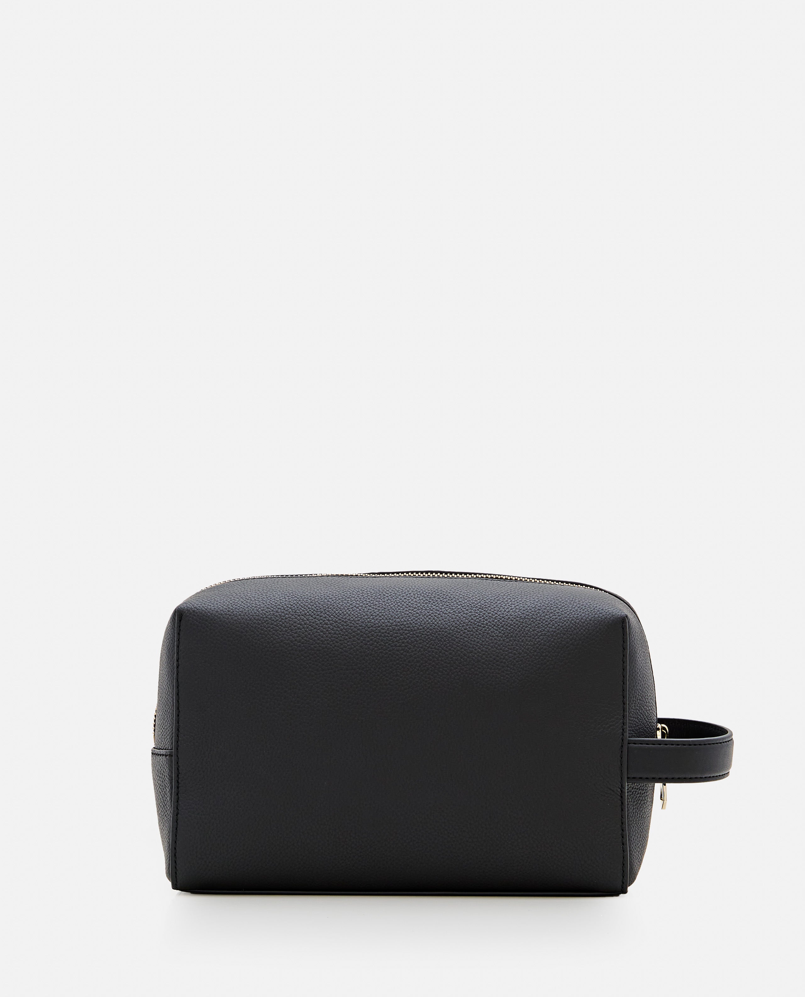 Black Grained Leather Beauty Case