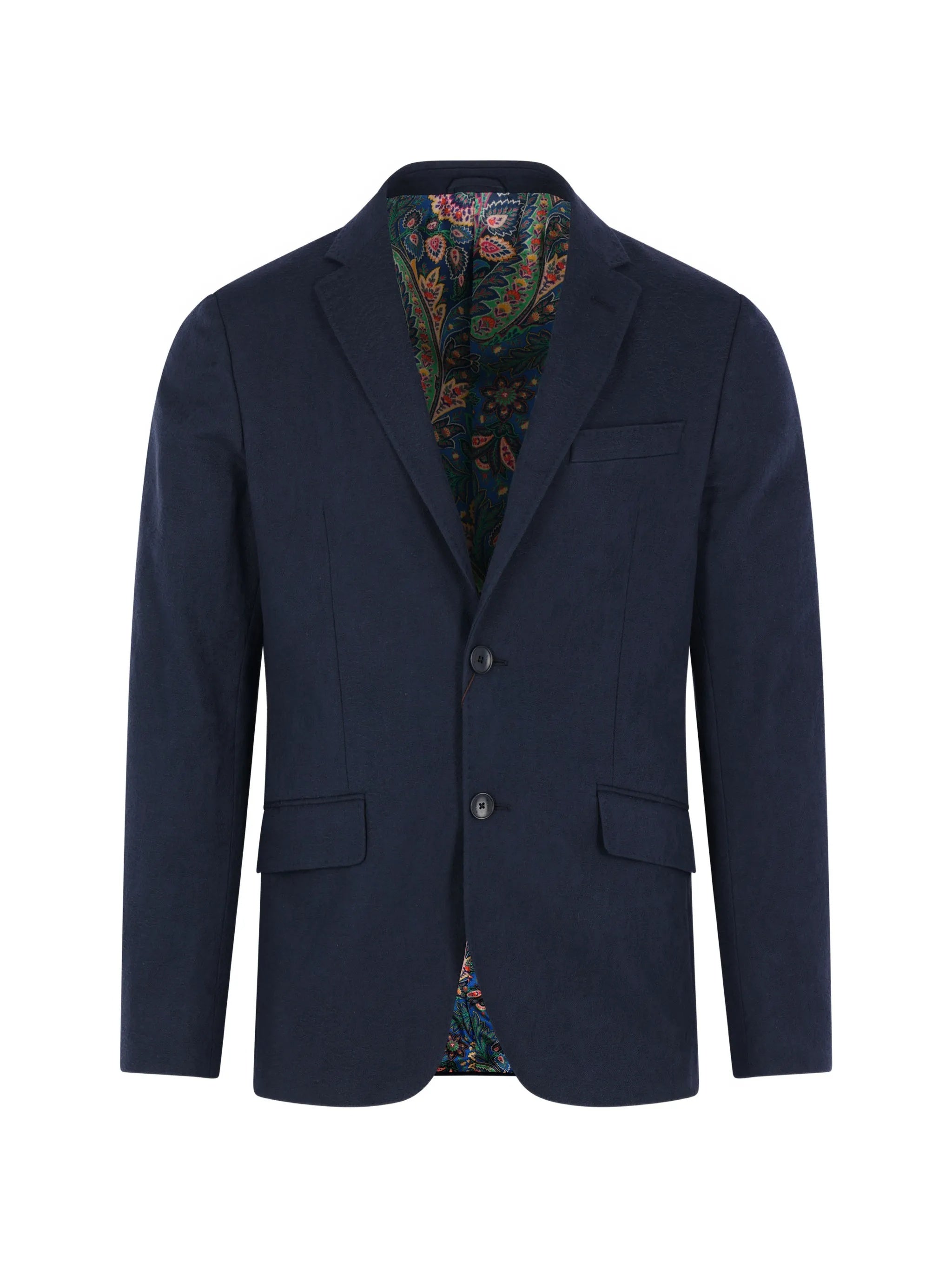 Roma Jacket Blue Tailored Paisley-Lined Blazer