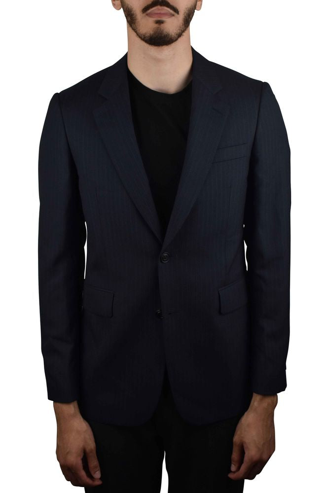 Navy Blue Pinstripe Suit Jacket